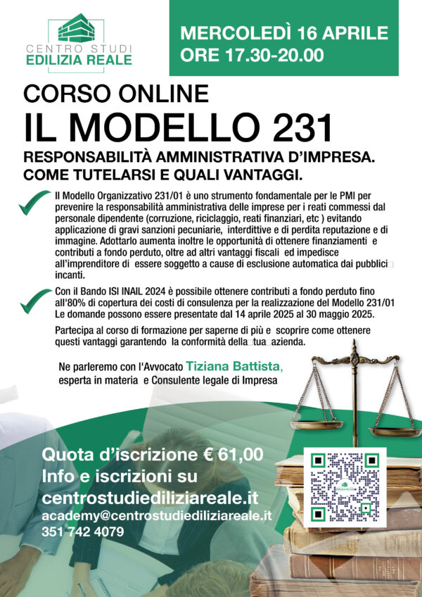 Corso di formazione - Il Modello 231